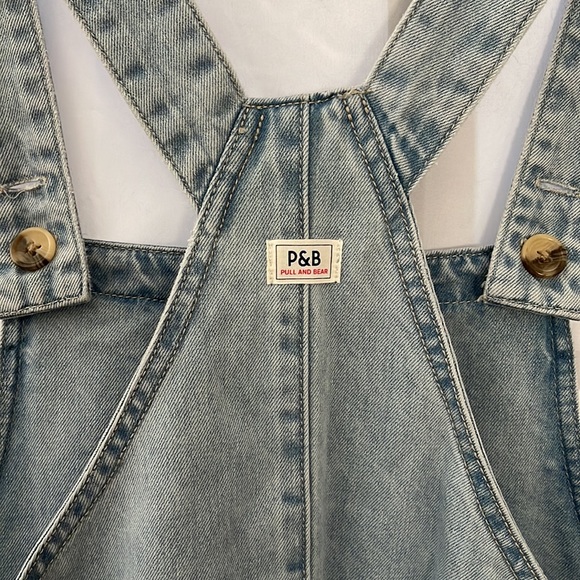 Pull&Bear Light Denim Pinafore Dress - Size M - Picture 6 of 6